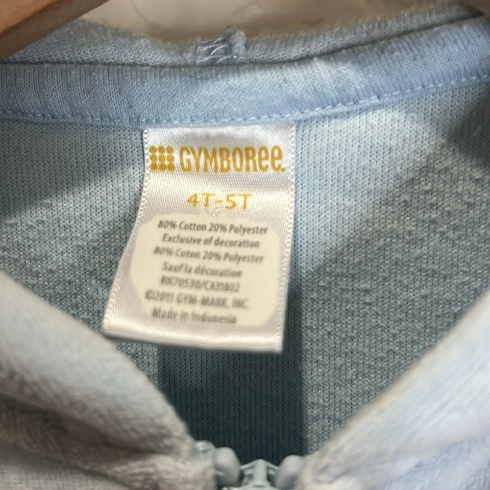 Vintage Gymboree Hoodie Coat Girls Best Friend Blue Hoodie Polka Dot Y2K Zip Up